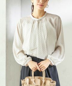 SHIPS / シップス シャツ・ブラウス | 〈手洗い可能〉プリント タイ 長袖 ブラウス