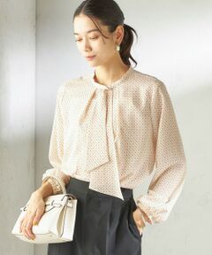 SHIPS / シップス シャツ・ブラウス | 〈手洗い可能〉プリント タイ 長袖 ブラウス