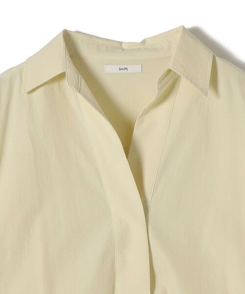 SHIPS / シップス シャツ・ブラウス | 《予約》〈手洗い可能〉無地 / ストライプ サイド スリット スキッパー コットン シャツ | 詳細22