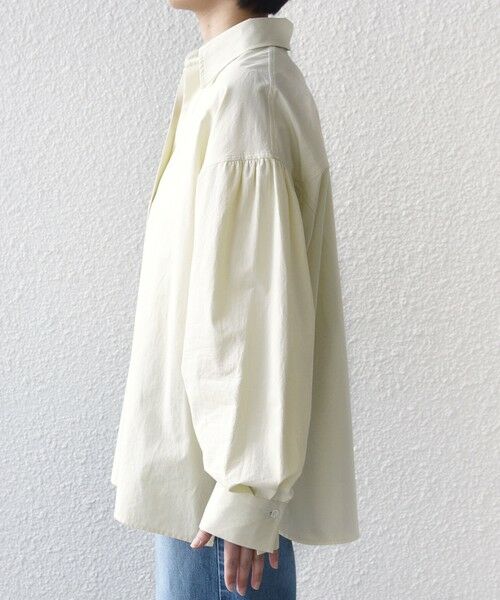 SHIPS / シップス シャツ・ブラウス | 《予約》〈手洗い可能〉無地 / ストライプ サイド スリット スキッパー コットン シャツ | 詳細27