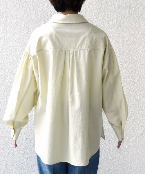 SHIPS / シップス シャツ・ブラウス | 《予約》〈手洗い可能〉無地 / ストライプ サイド スリット スキッパー コットン シャツ | 詳細28