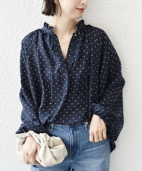 SHIPS / シップス シャツ・ブラウス | 《予約》〈手洗い可能〉ドット リボン デザイン 長袖 ブラウス | 詳細5