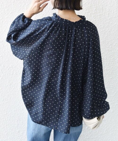 SHIPS / シップス シャツ・ブラウス | 《予約》〈手洗い可能〉ドット リボン デザイン 長袖 ブラウス | 詳細7