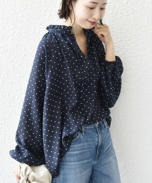 SHIPS / シップス シャツ・ブラウス | 《予約》〈手洗い可能〉ドット リボン デザイン 長袖 ブラウス | 詳細8