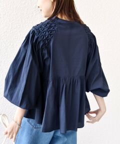 SHIPS / シップス シャツ・ブラウス | 《予約》【WEB限定】〈手洗い可能〉ショルダー 刺繍 タック ブラウス