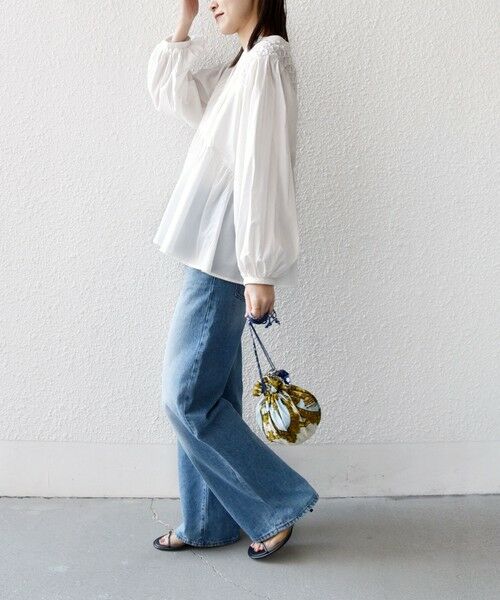 SHIPS / シップス シャツ・ブラウス | 《予約》【WEB限定】〈手洗い可能〉ショルダー 刺繍 タック ブラウス | 詳細2