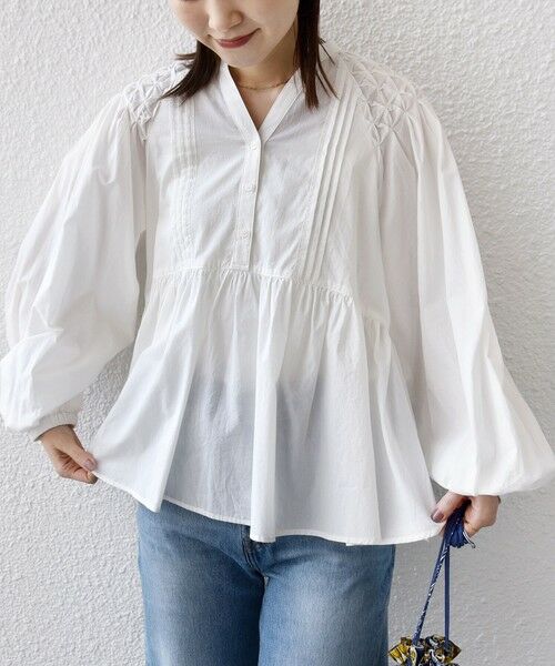 SHIPS / シップス シャツ・ブラウス | 《予約》【WEB限定】〈手洗い可能〉ショルダー 刺繍 タック ブラウス | 詳細6