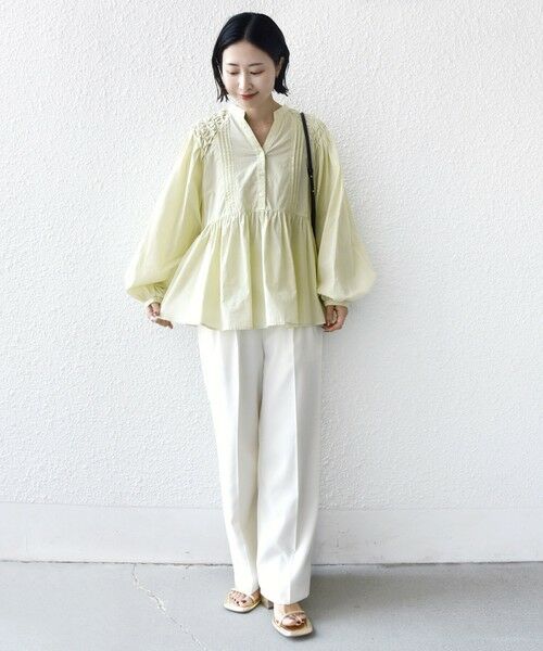 SHIPS / シップス シャツ・ブラウス | 《予約》【WEB限定】〈手洗い可能〉ショルダー 刺繍 タック ブラウス | 詳細12