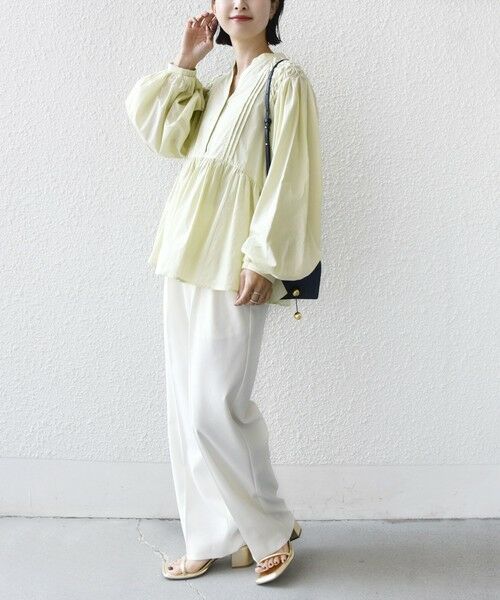 SHIPS / シップス シャツ・ブラウス | 《予約》【WEB限定】〈手洗い可能〉ショルダー 刺繍 タック ブラウス | 詳細13