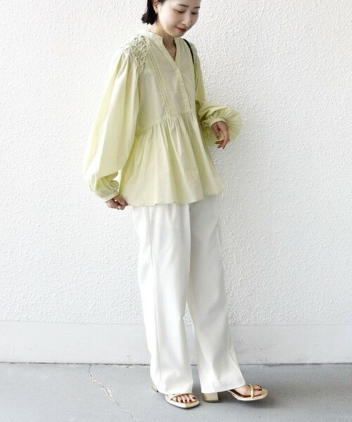 SHIPS / シップス シャツ・ブラウス | 《予約》【WEB限定】〈手洗い可能〉ショルダー 刺繍 タック ブラウス | 詳細15