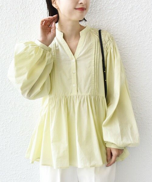 SHIPS / シップス シャツ・ブラウス | 《予約》【WEB限定】〈手洗い可能〉ショルダー 刺繍 タック ブラウス | 詳細16