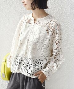 SHIPS / シップス シャツ・ブラウス | 《予約》〈手洗い可能〉裾 ドロスト レース ブラウス
