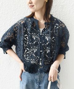 SHIPS / シップス シャツ・ブラウス | 《予約》〈手洗い可能〉裾 ドロスト レース ブラウス