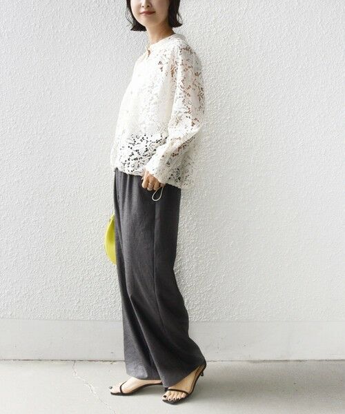 SHIPS / シップス シャツ・ブラウス | 《予約》〈手洗い可能〉裾 ドロスト レース ブラウス | 詳細2