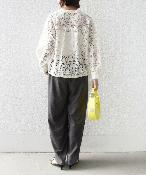 SHIPS / シップス シャツ・ブラウス | 《予約》〈手洗い可能〉裾 ドロスト レース ブラウス | 詳細3