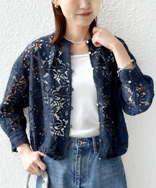 SHIPS / シップス シャツ・ブラウス | 《予約》〈手洗い可能〉裾 ドロスト レース ブラウス | 詳細20