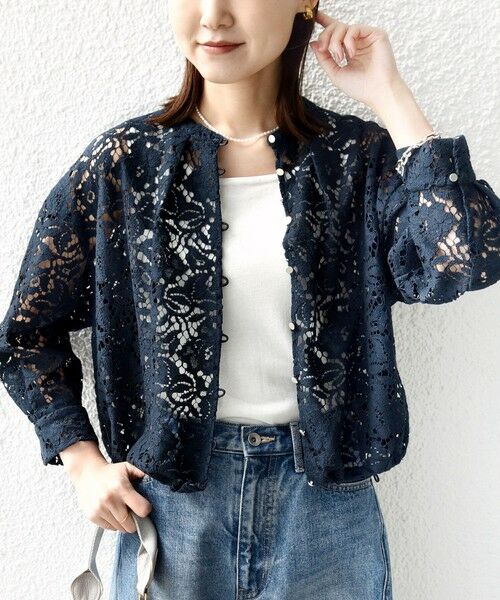 SHIPS / シップス シャツ・ブラウス | 《予約》〈手洗い可能〉裾 ドロスト レース ブラウス | 詳細21