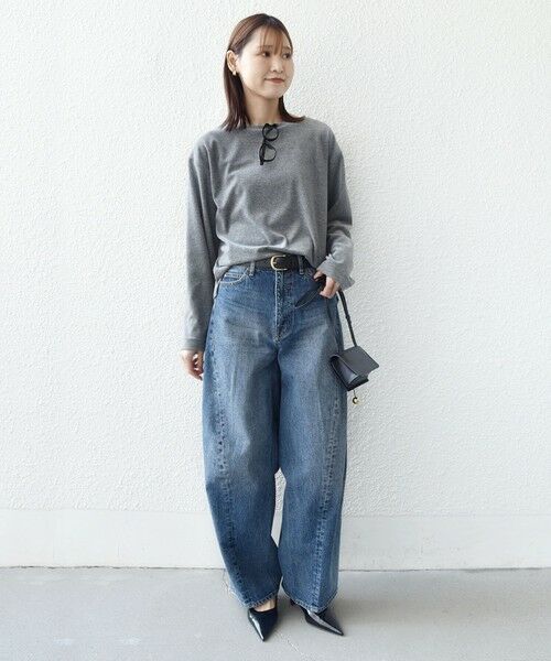 SHIPS / シップス Tシャツ | 〈手洗い可能〉コットン ベロア ボートネック ロング スリーブ プルオーバー | 詳細1