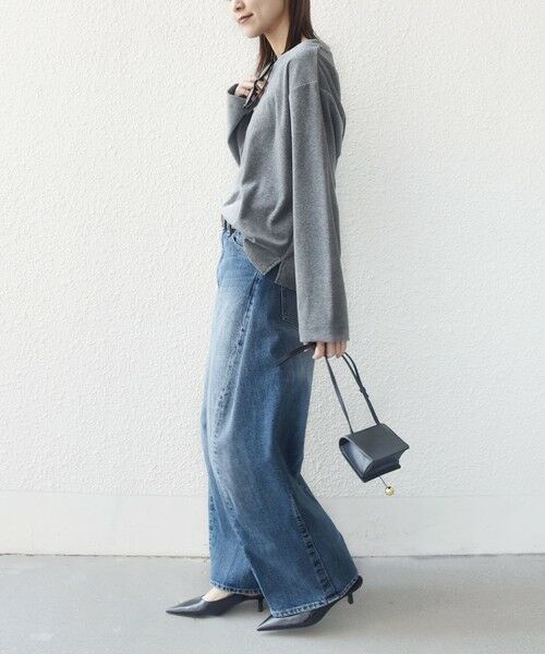 SHIPS / シップス Tシャツ | 〈手洗い可能〉コットン ベロア ボートネック ロング スリーブ プルオーバー | 詳細2