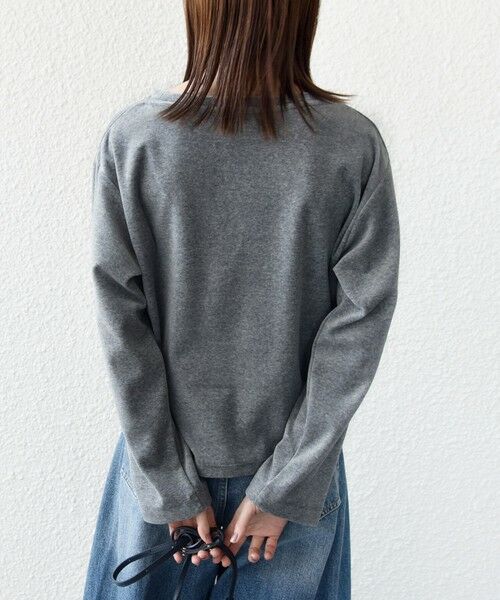 SHIPS / シップス Tシャツ | 〈手洗い可能〉コットン ベロア ボートネック ロング スリーブ プルオーバー | 詳細7