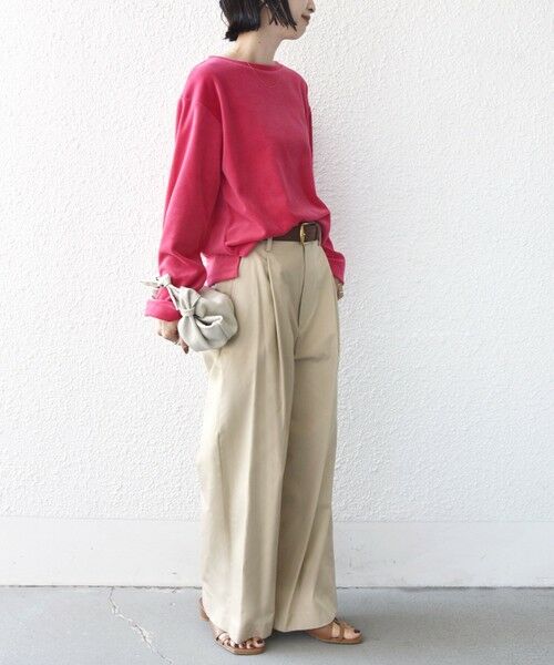 SHIPS / シップス Tシャツ | 〈手洗い可能〉コットン ベロア ボートネック ロング スリーブ プルオーバー | 詳細14