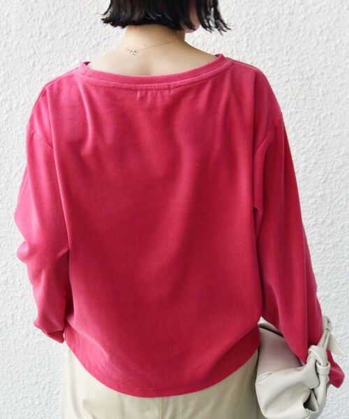 SHIPS / シップス Tシャツ | 〈手洗い可能〉コットン ベロア ボートネック ロング スリーブ プルオーバー | 詳細17