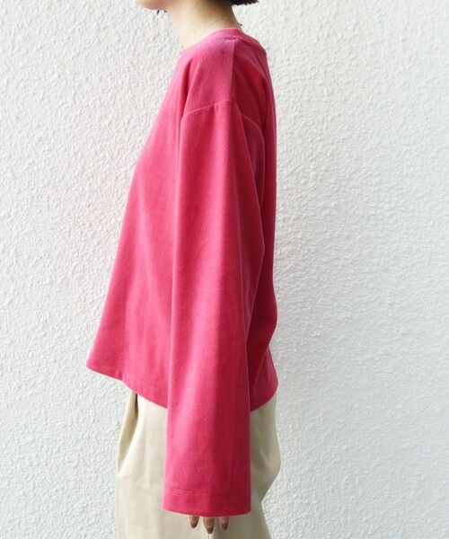 SHIPS / シップス Tシャツ | 〈手洗い可能〉コットン ベロア ボートネック ロング スリーブ プルオーバー | 詳細27
