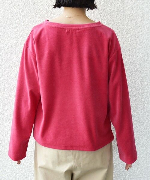 SHIPS / シップス Tシャツ | 〈手洗い可能〉コットン ベロア ボートネック ロング スリーブ プルオーバー | 詳細28