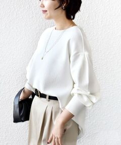 SHIPS / シップス カットソー（半袖以外） | 《予約》〈手洗い可能〉ダブル フェイス ニット リブ コンビ プルオーバー