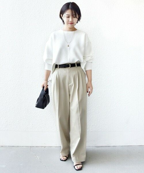 SHIPS / シップス カットソー（半袖以外） | 《予約》〈手洗い可能〉ダブル フェイス ニット リブ コンビ プルオーバー | 詳細1