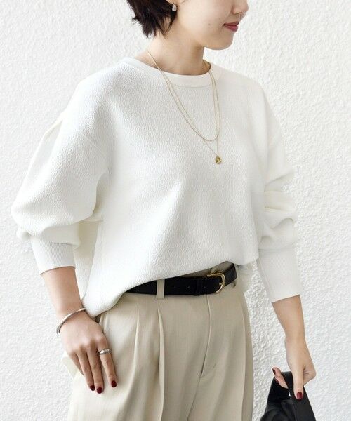 SHIPS / シップス カットソー（半袖以外） | 《予約》〈手洗い可能〉ダブル フェイス ニット リブ コンビ プルオーバー | 詳細10