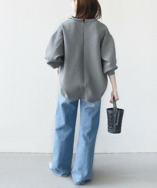 SHIPS / シップス カットソー（半袖以外） | 《予約》〈手洗い可能〉ダブル フェイス ニット リブ コンビ プルオーバー | 詳細15