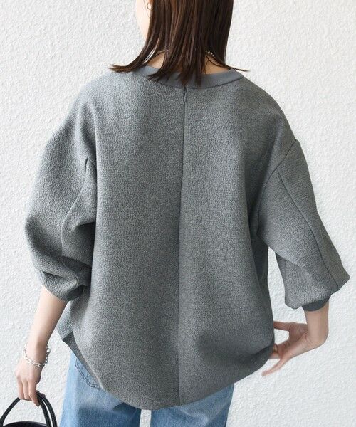 SHIPS / シップス カットソー（半袖以外） | 《予約》〈手洗い可能〉ダブル フェイス ニット リブ コンビ プルオーバー | 詳細19