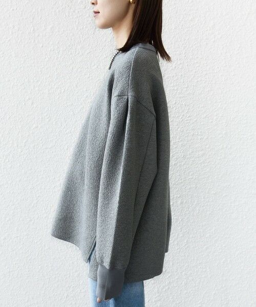 SHIPS / シップス カットソー（半袖以外） | 《予約》〈手洗い可能〉ダブル フェイス ニット リブ コンビ プルオーバー | 詳細29