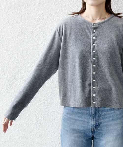 SHIPS / シップス カーディガン・ボレロ | 〈手洗い可能〉コットン ベロア パール モチーフ ボタン カーディガン | 詳細14