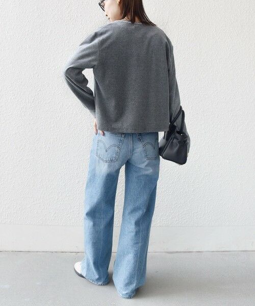 SHIPS / シップス カーディガン・ボレロ | 〈手洗い可能〉コットン ベロア パール モチーフ ボタン カーディガン | 詳細3