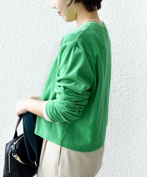 SHIPS / シップス カーディガン・ボレロ | 〈手洗い可能〉コットン ベロア パール モチーフ ボタン カーディガン | 詳細20