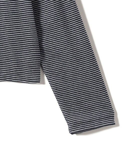 SHIPS / シップス カーディガン・ボレロ | 〈手洗い可能〉ポリエステル ベロア ボーダー パール モチーフ ボタン カーディガン | 詳細12