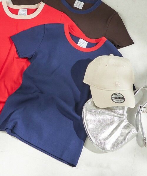 SHIPS / シップス Tシャツ | 《予約》【一部SHIPS別注】GGG:〈手洗い可能〉クルーネック 半袖 TEE（ネイビー）