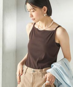 SHIPS / シップス キャミソール・チューブトップ | 《予約》【SHIPS別注】GGG:〈手洗い可能〉スクエアネック リブ タンクトップ