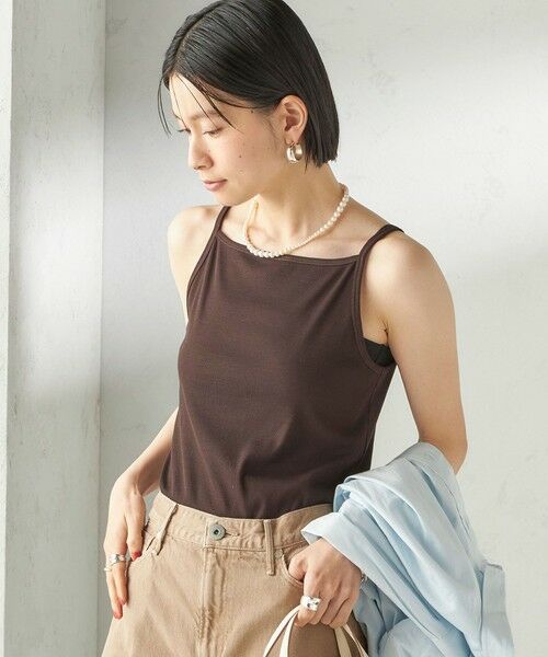 SHIPS / シップス キャミソール・チューブトップ | 《予約》【SHIPS別注】GGG:〈手洗い可能〉スクエアネック リブ タンクトップ | 詳細17