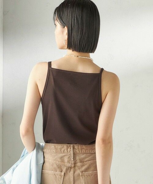 SHIPS / シップス キャミソール・チューブトップ | 《予約》【SHIPS別注】GGG:〈手洗い可能〉スクエアネック リブ タンクトップ | 詳細18