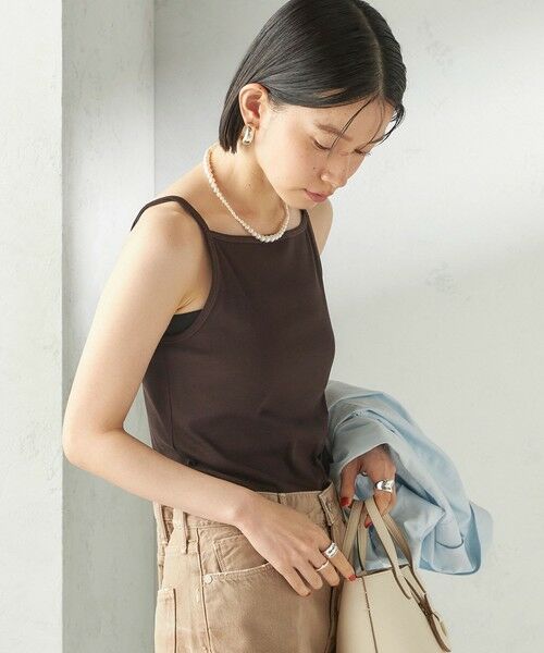 SHIPS / シップス キャミソール・チューブトップ | 《予約》【SHIPS別注】GGG:〈手洗い可能〉スクエアネック リブ タンクトップ | 詳細19