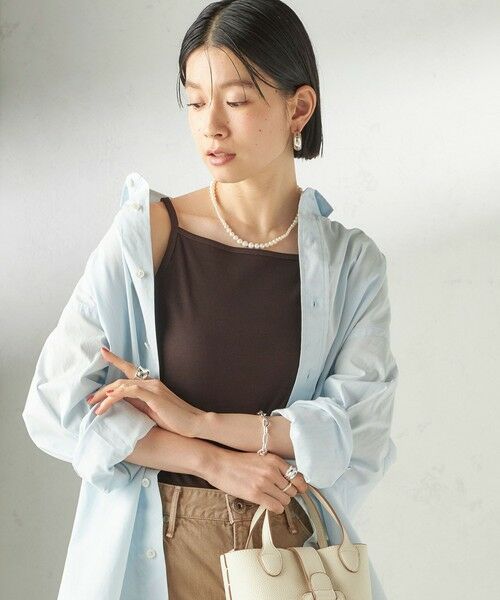 SHIPS / シップス キャミソール・チューブトップ | 《予約》【SHIPS別注】GGG:〈手洗い可能〉スクエアネック リブ タンクトップ | 詳細22