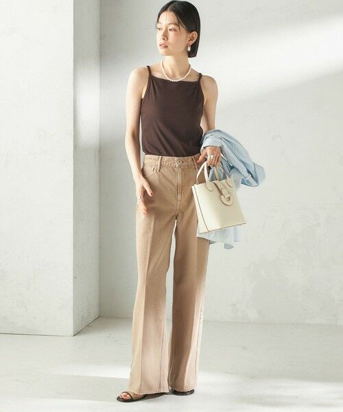 SHIPS / シップス キャミソール・チューブトップ | 《予約》【SHIPS別注】GGG:〈手洗い可能〉スクエアネック リブ タンクトップ | 詳細15