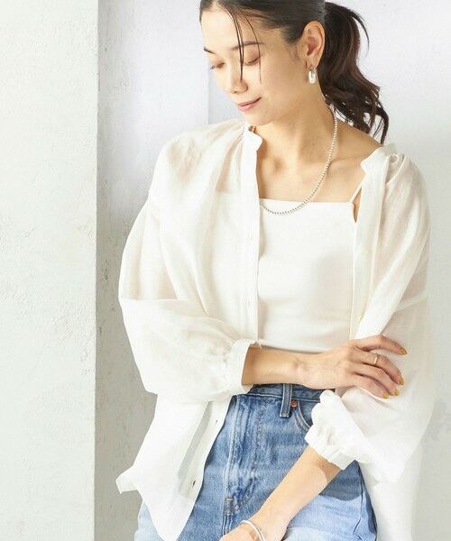 SHIPS / シップス キャミソール・チューブトップ | 《予約》カップ付き フィット キャミソール（オフホワイト）