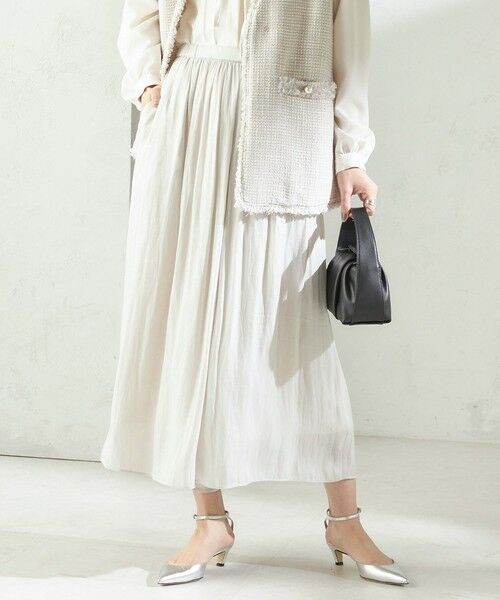 SHIPS / シップス その他パンツ | 《予約》〈手洗い可能〉カッセン パウダー サテン スカート パンツ | 詳細5