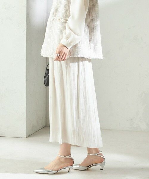 SHIPS / シップス その他パンツ | 《予約》〈手洗い可能〉カッセン パウダー サテン スカート パンツ | 詳細6