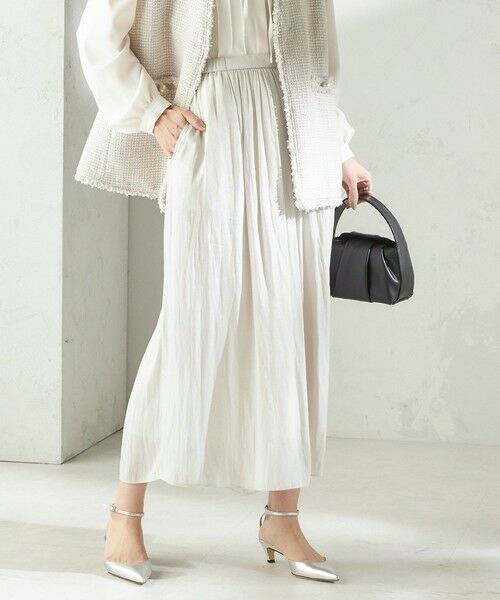 SHIPS / シップス その他パンツ | 《予約》〈手洗い可能〉カッセン パウダー サテン スカート パンツ | 詳細8