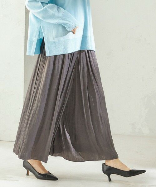 SHIPS / シップス その他パンツ | 《予約》〈手洗い可能〉カッセン パウダー サテン スカート パンツ | 詳細16